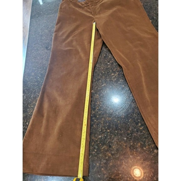 Land's End Women's Brown Cotton & Rayon Modern Fit Boot Cut Casual Pants - Picture 8 of 13